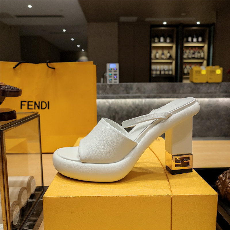 F**di block heel sandals