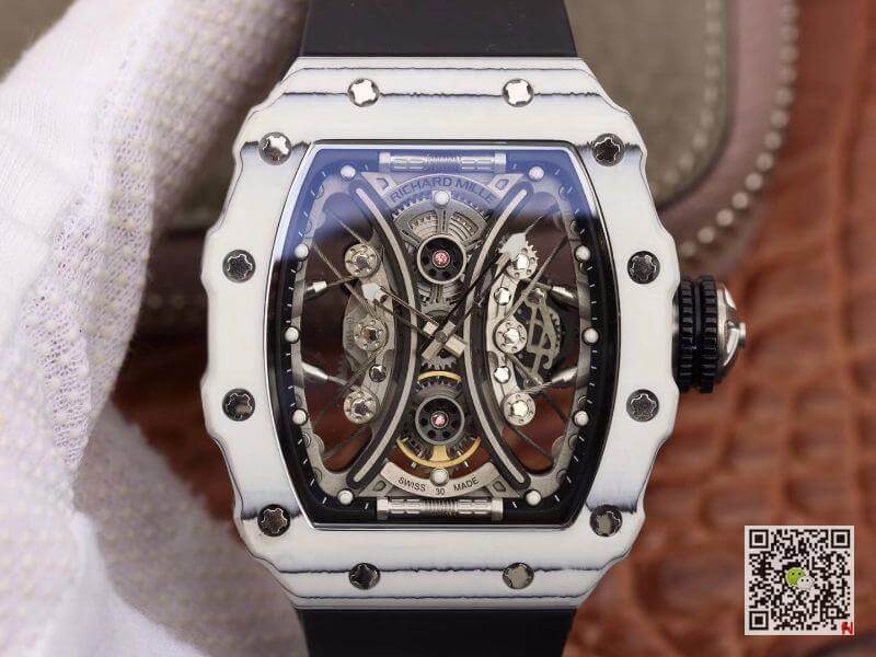 Replica Richard Mille Pablo Mac Donough RM53-01 1:1 Best Edition Swiss ETA Imported mechanical movement Skeleton Dial Black rubber strap
