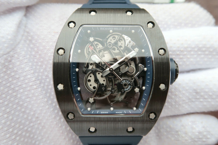 Replica Richard Mille RM055 1:1 Best Edition KV Factory Dark Blue Strap