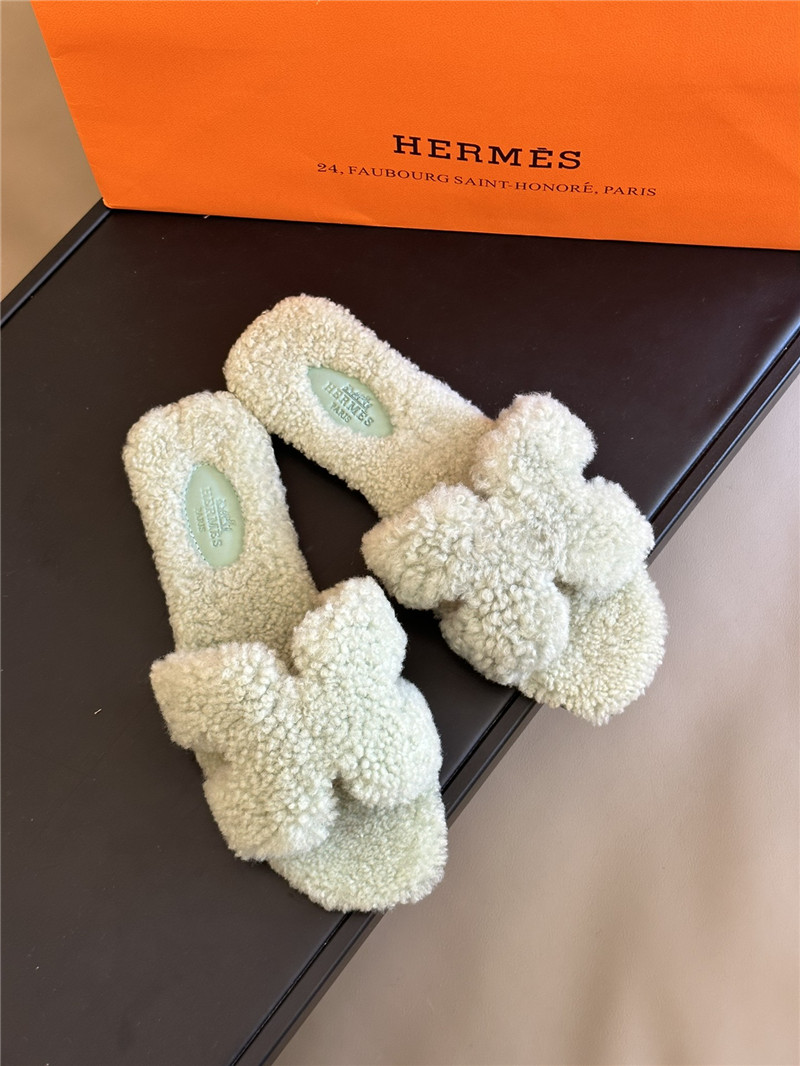 H**me5 fur roll cake hair H slippers