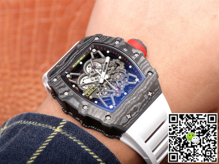 Replica Richard Mille RM35-02 1:1 Best Edition ZF Factory White Rubber Strap