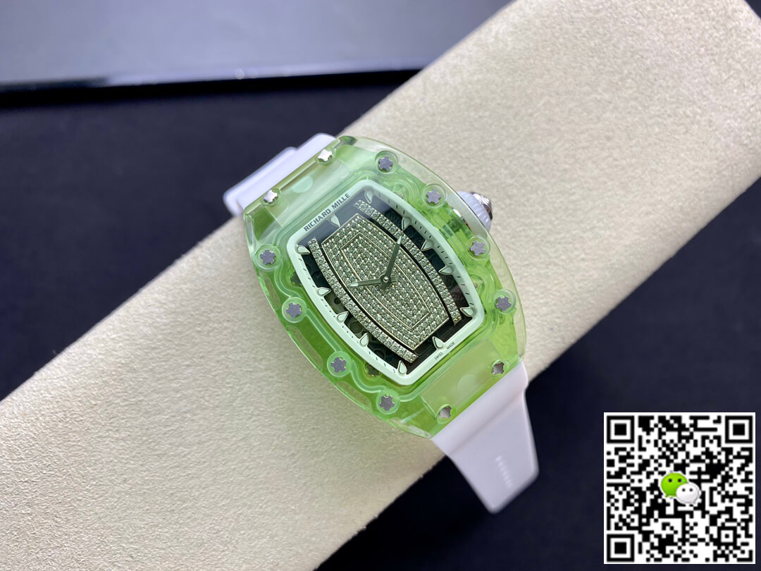 Richard Mille Replica RM07-02 Pink Lady Sapphire 1:1 Best Edition RM Factory Transparent Dial