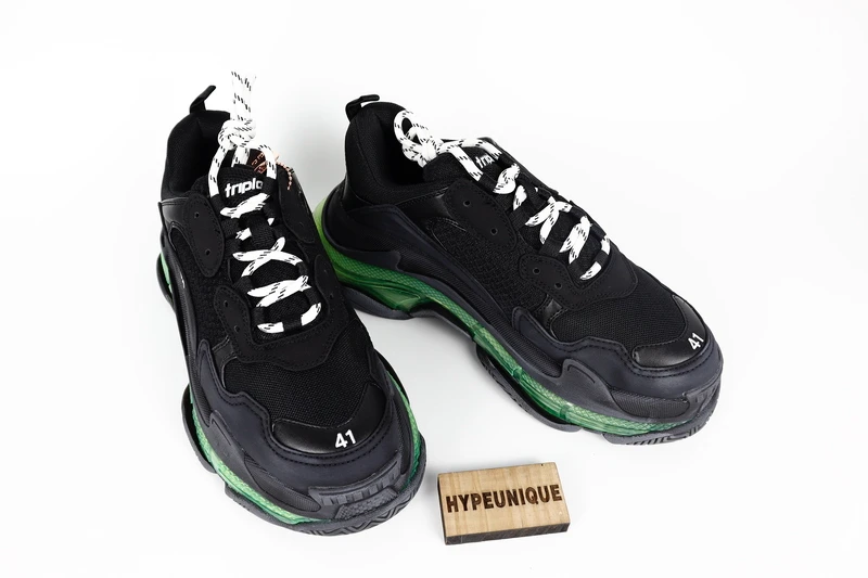 Ba1en*iaga TRIPLE S TRAINER BLACK GREEN REPLICA