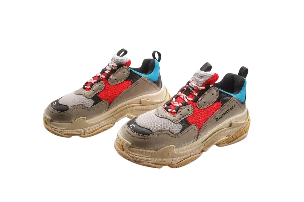 Ba1en*iaga TRIPLE S TRAINER YELLOW BLUE RED REPLICA