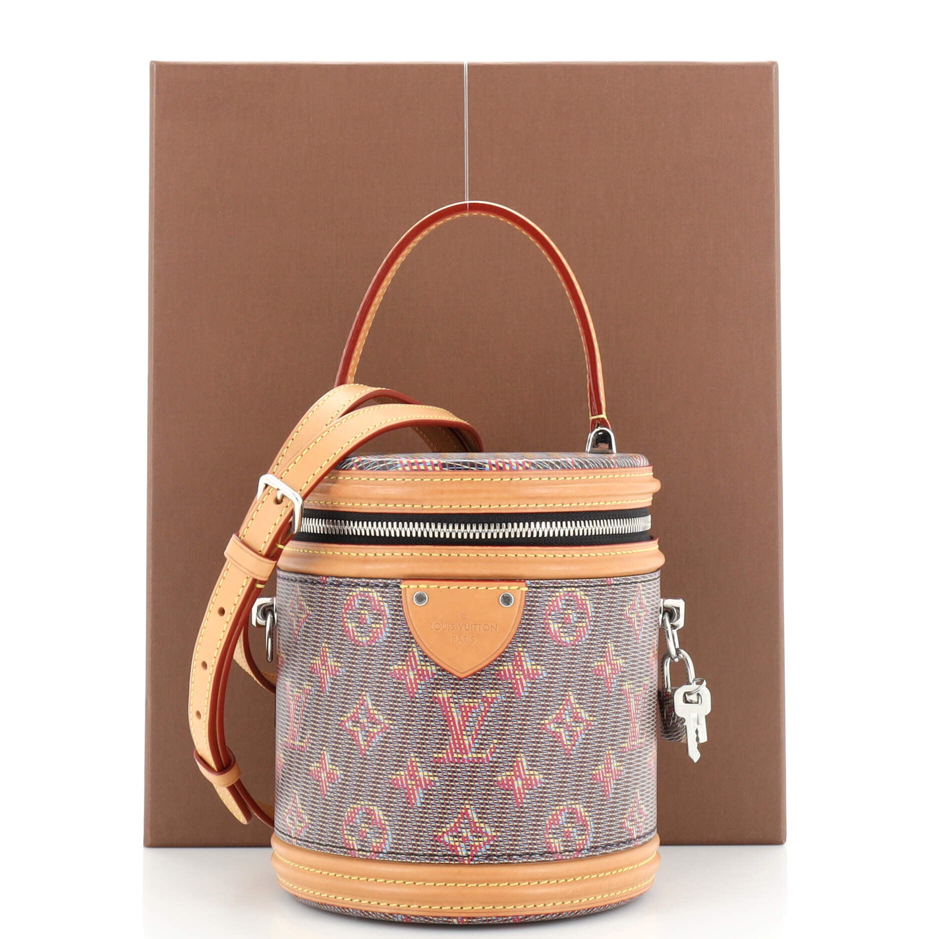 Cannes Handbag Damier Monogram LV Pop Canvas