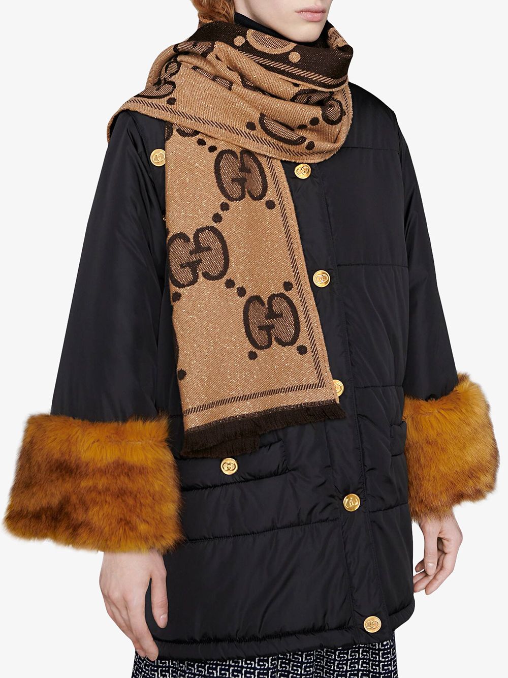 Gvc*1 GG jacquard scarf
