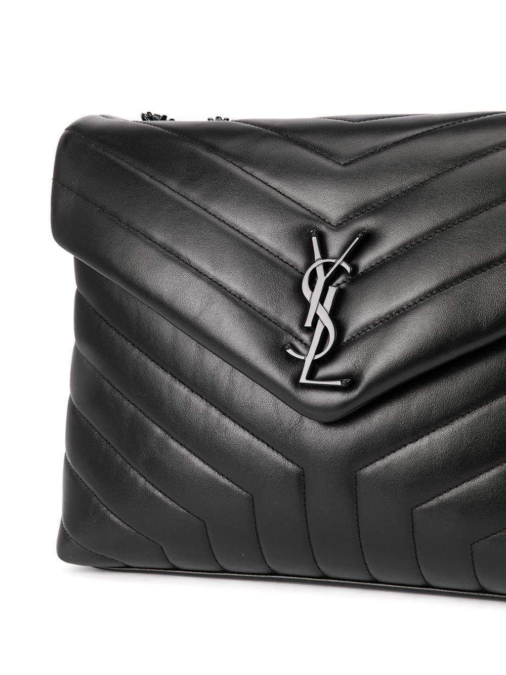Y51 Replica Sa1nt Lau*nt Loulou quilted logo plaque bag