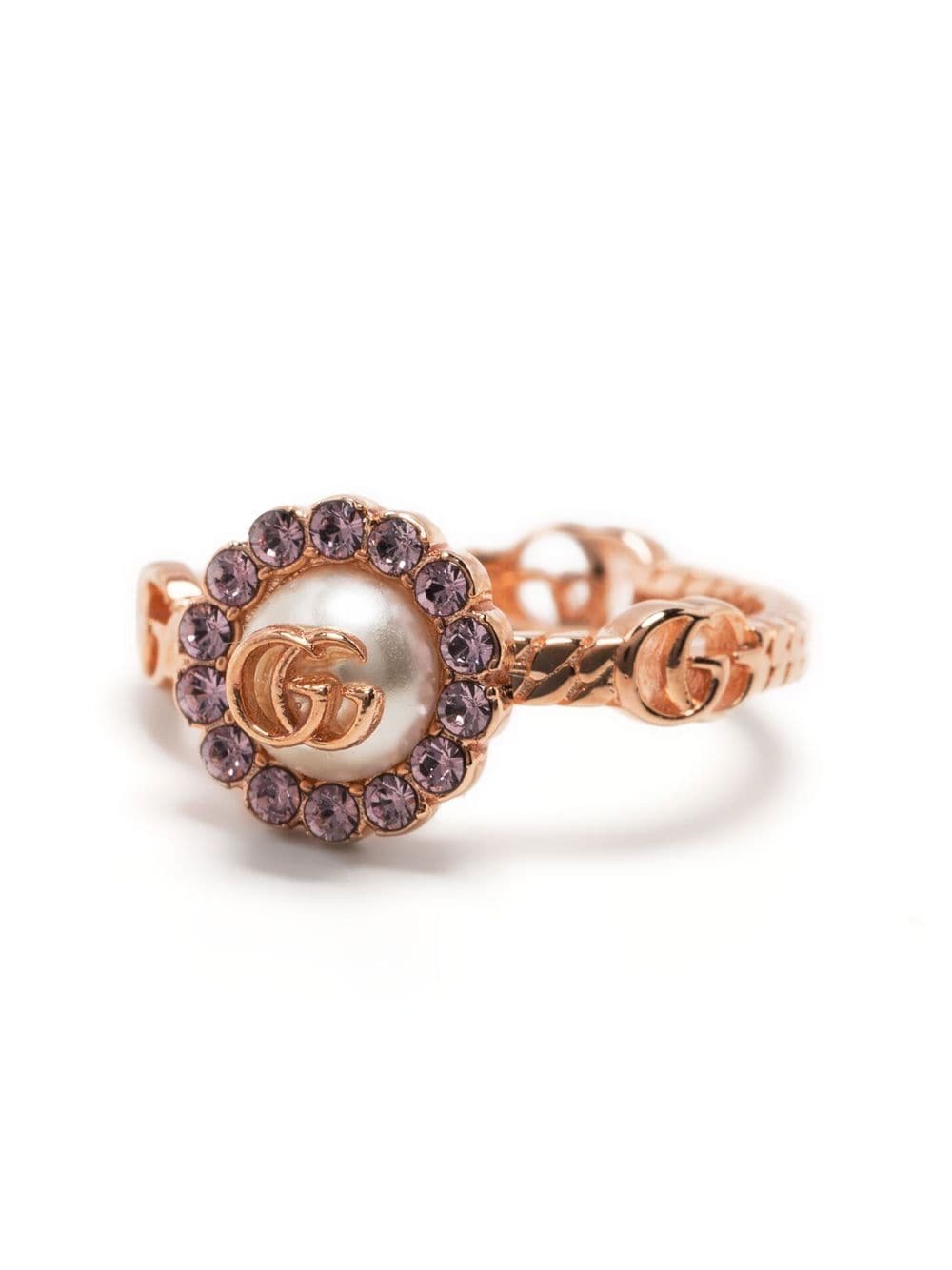 Gvc*1 Replica Double G-logo flower ring