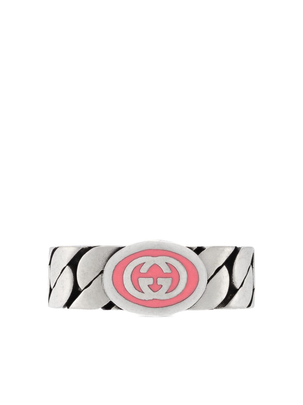 Gvc*1 Replica Interlocking G enamel-detail ring