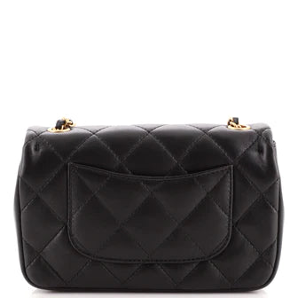 Ch**el Heart Charms Flap Bag Quilted Lambskin Mini