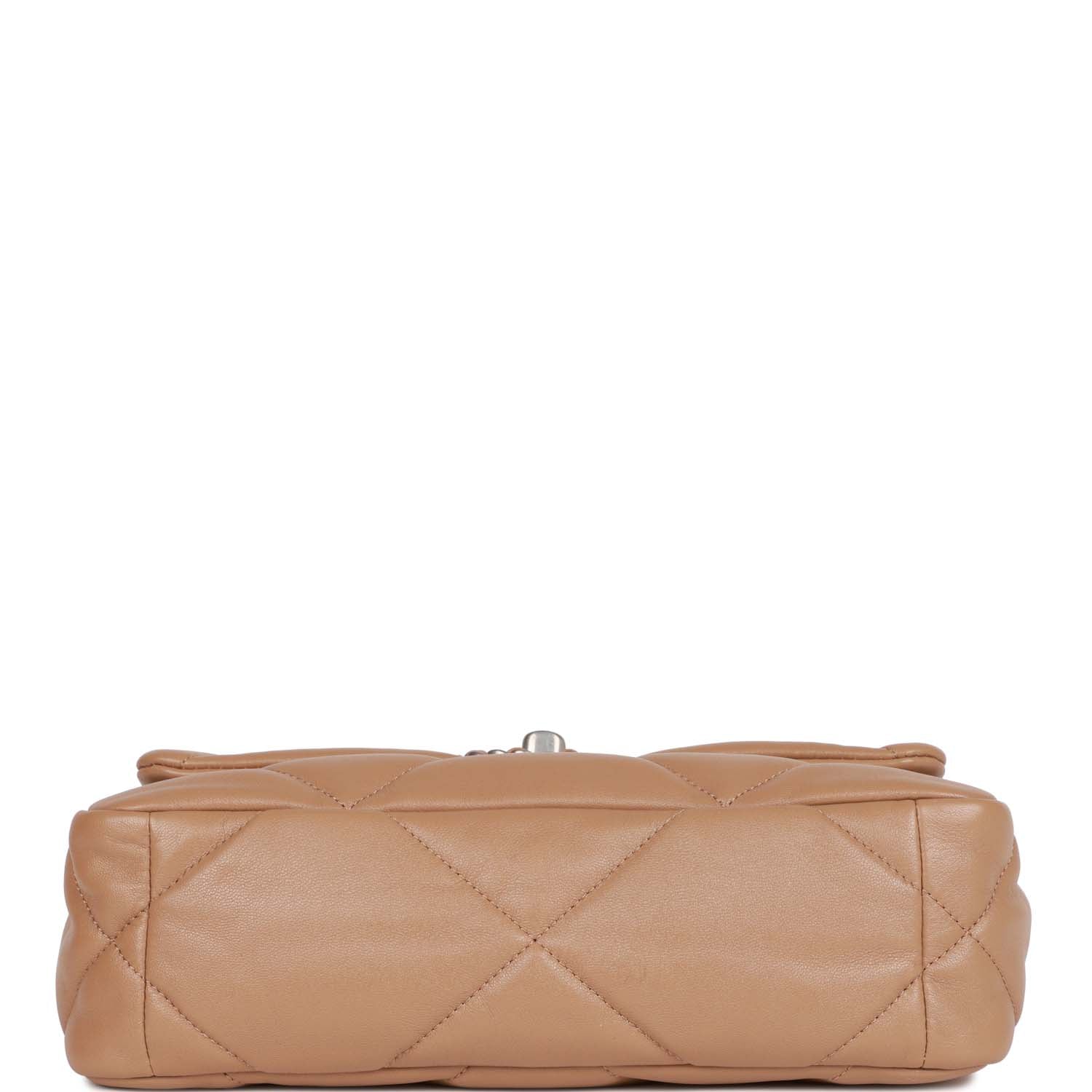 Medium 19 Flap Bag Beige Calfskin Mixed Hardware