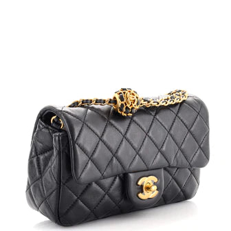 Ch**el Pearl Crush Flap Bag Quilted Lambskin Mini