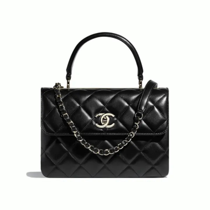 Lambskin & Gold-Tone Metal Black