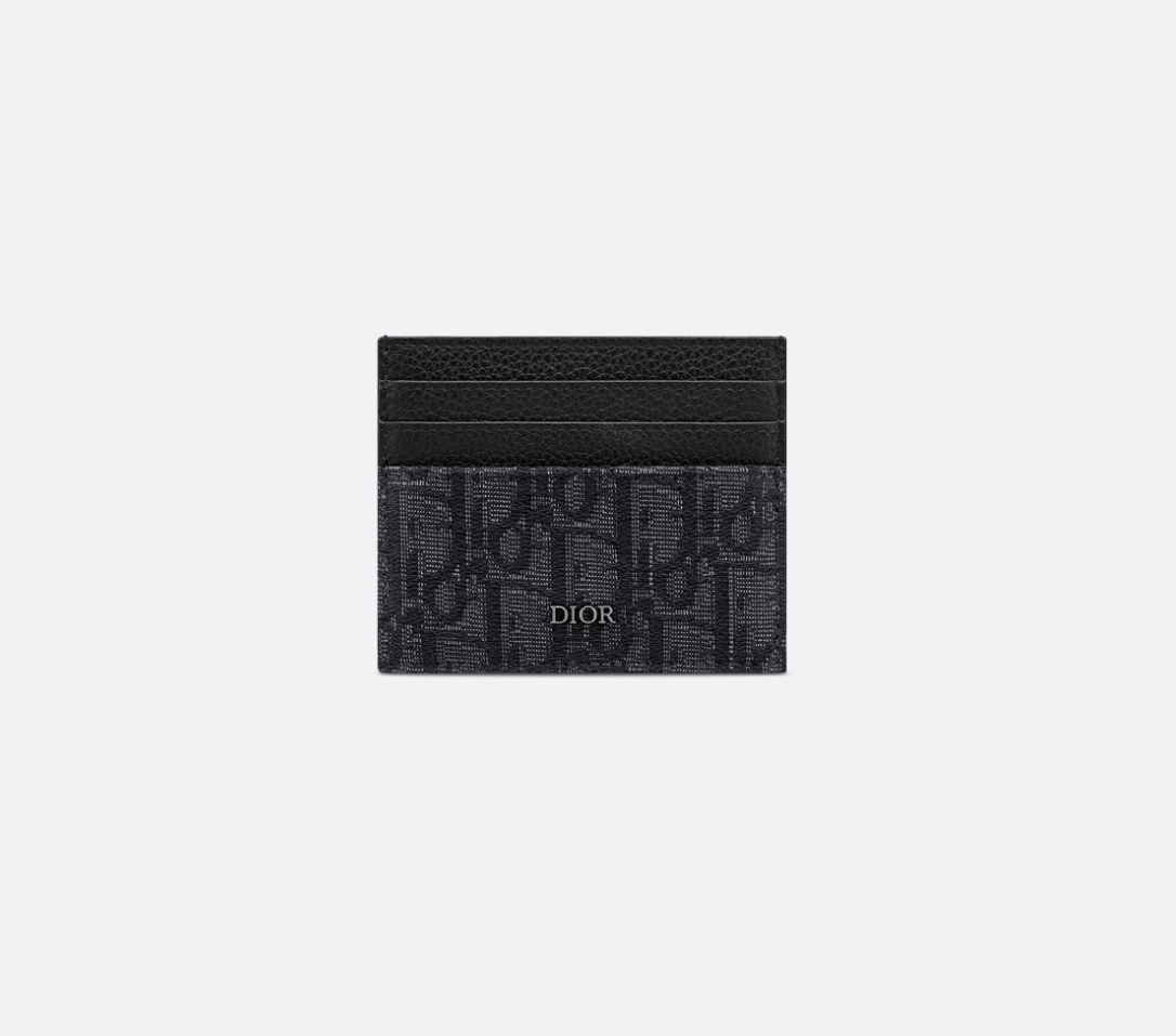 Saddle Card Holder Navy Blue D10r Oblique Jacquard