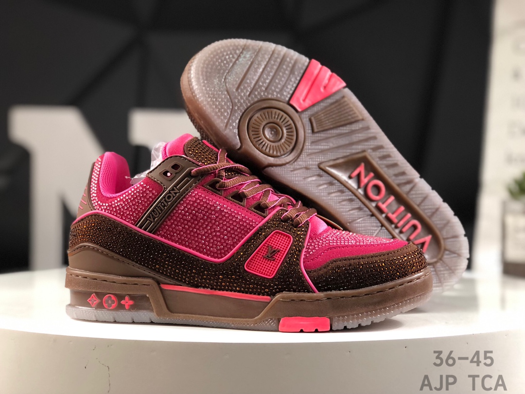 L0vis Vvtt0n Trainer Crystal Embellished Sneakers Replica