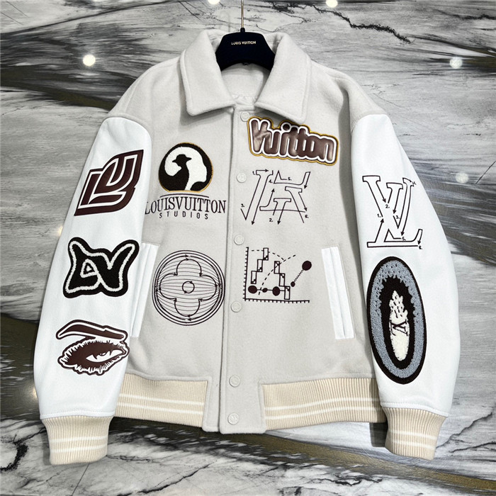 2023fw LV Real Leather Jacket Top Version