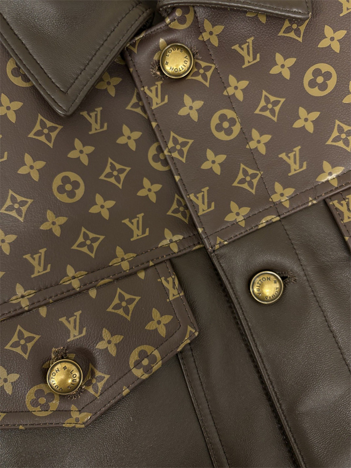 2024fw LV Leather Jacket Top Version