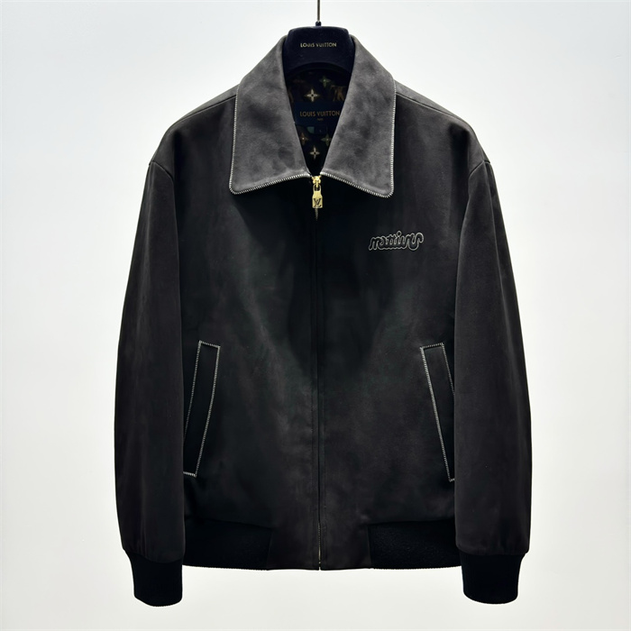 2024fw LV Leather Jacket Top Version
