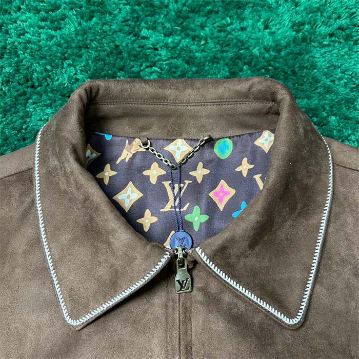2024fw LV Leather Jacket Top Version