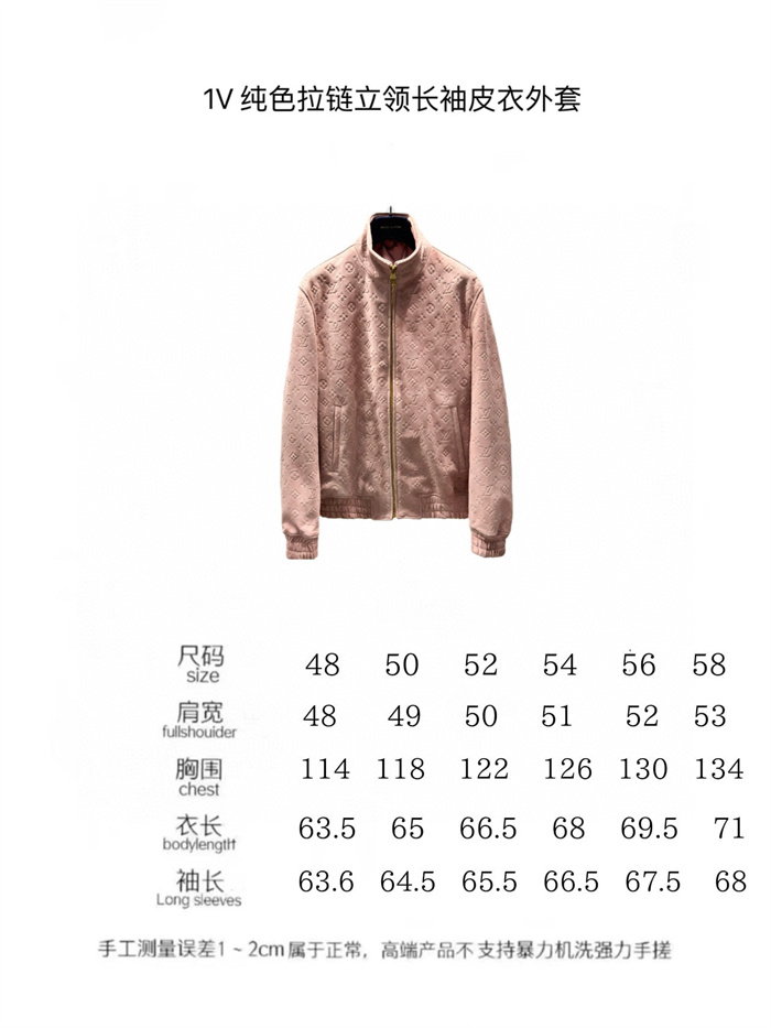 2024fw LV Leather Jacket Top Version