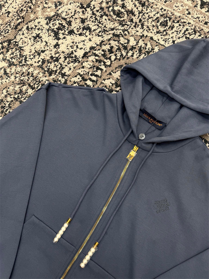 2024fw LV Zipper HoodiePants Top Version