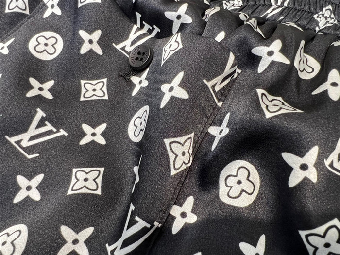 2023fw LV Silk Shirt Shorts Top Version