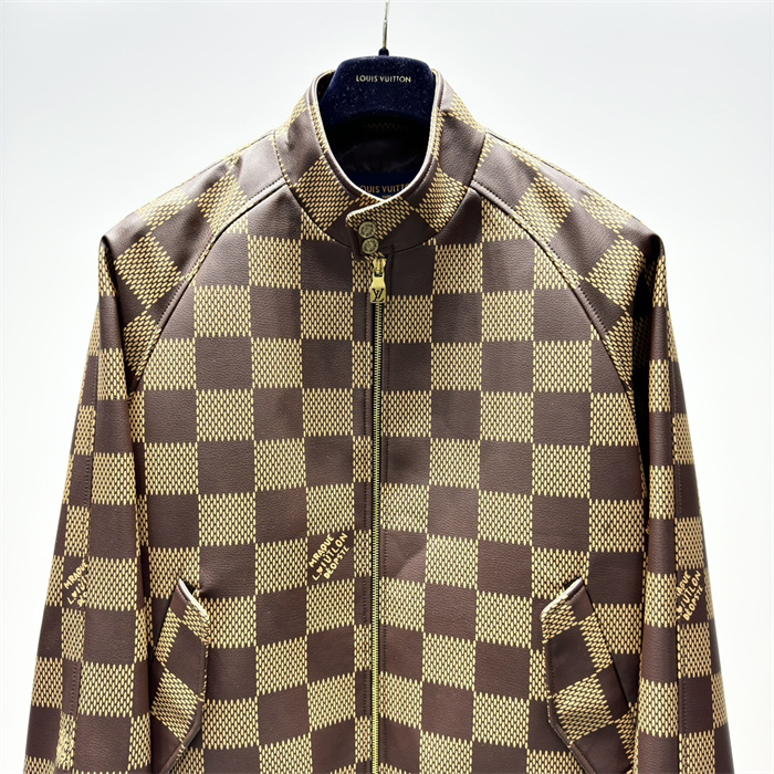 2024fw LV Leather Jacket Top Version