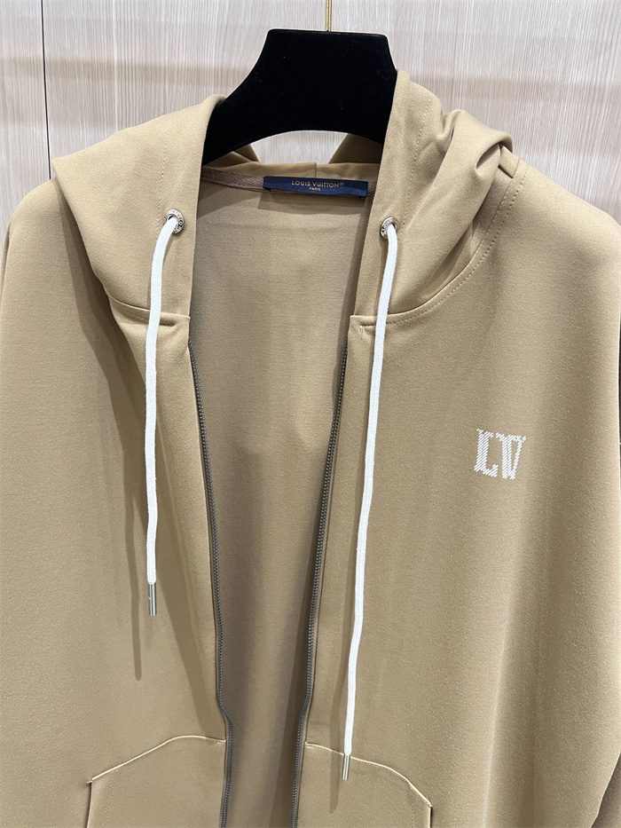 2024fw LV Zipper Hoodie Top Version