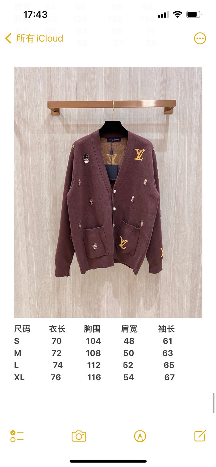 2024ss LV Cardigan Sweater Top Version