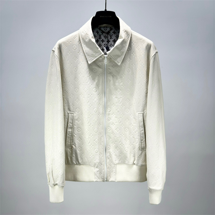 2024fw LV Leather Jacket Top Version