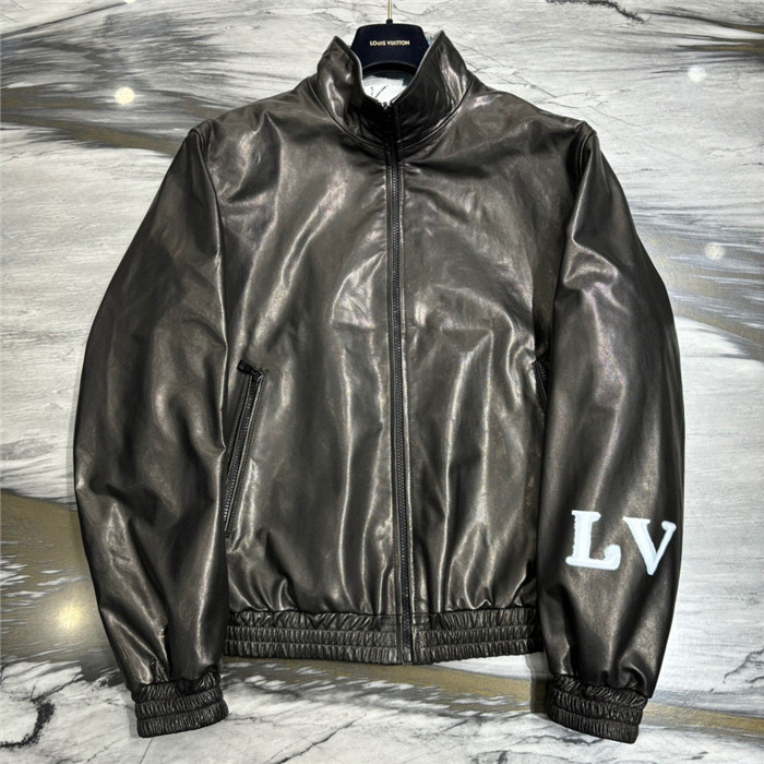 2023fw LV Real Leather Jacket Top Version