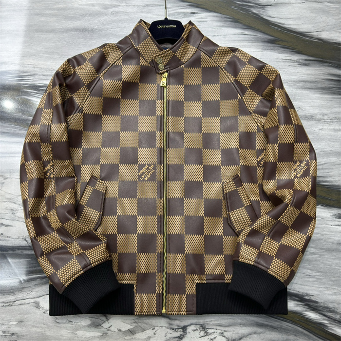 2024fw LV Leather Jacket Top Version