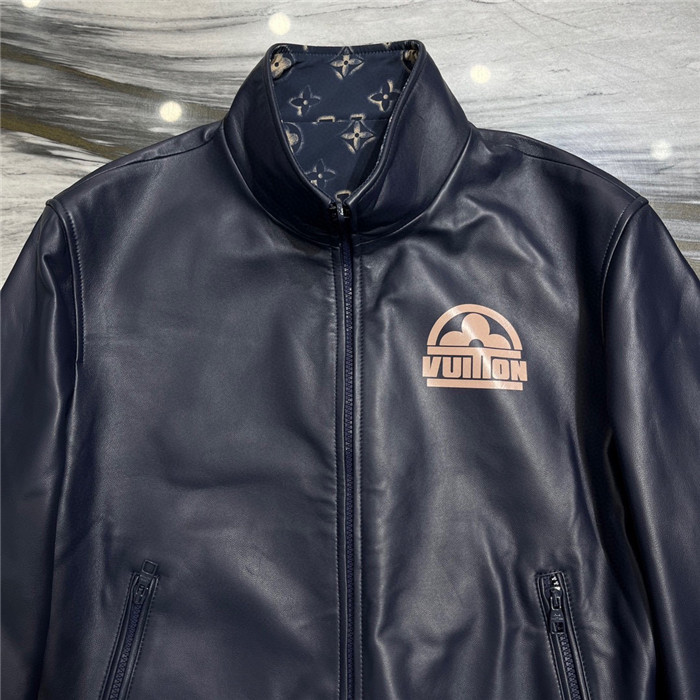 2023fw LV Real Leather Jacket Top Version