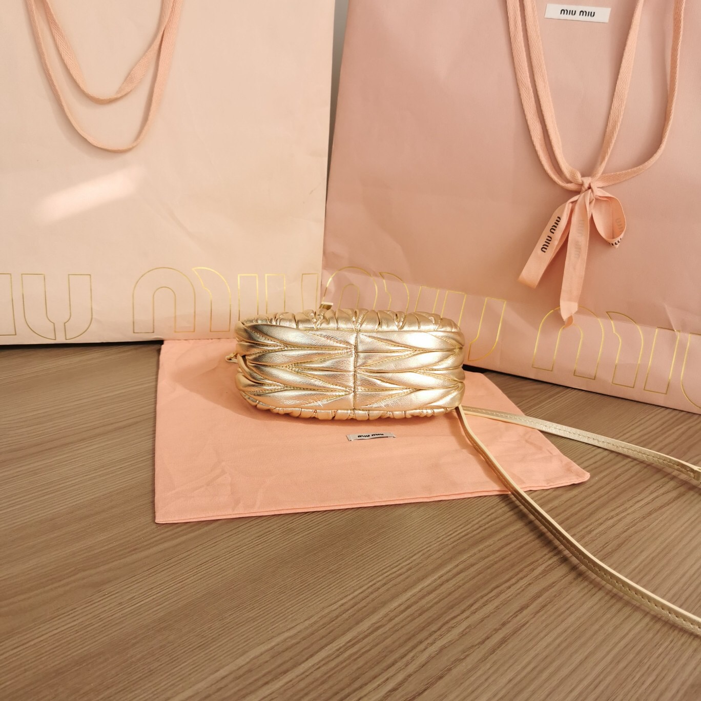 M1um1u new mini MiuWander lambskin handbag