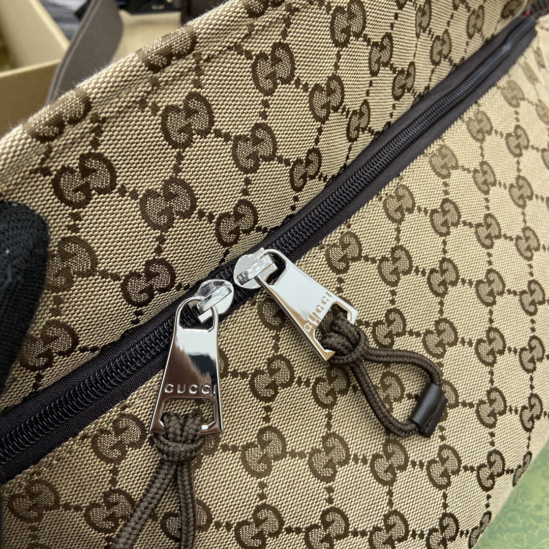 Gvc*1 Canvas Leather Crossbody Belt Bag – Beige Monogram Pattern