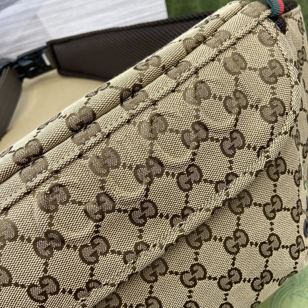 Gvc*1 Canvas Leather Crossbody Belt Bag – Beige Monogram Pattern
