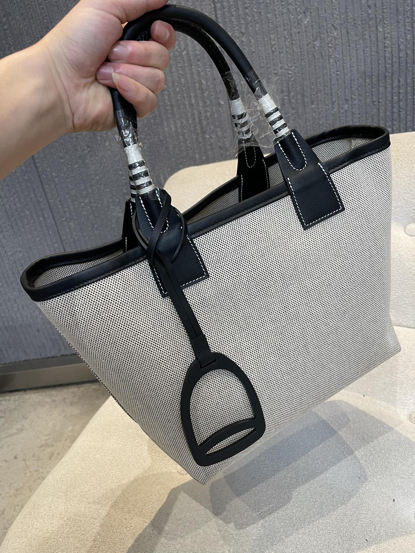 H**me5 Steeple handbag, handcrafted leather wrapped version
